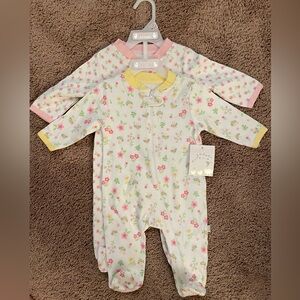 3-6 mo • Duck Duck Goose footed PJs (2 pack)